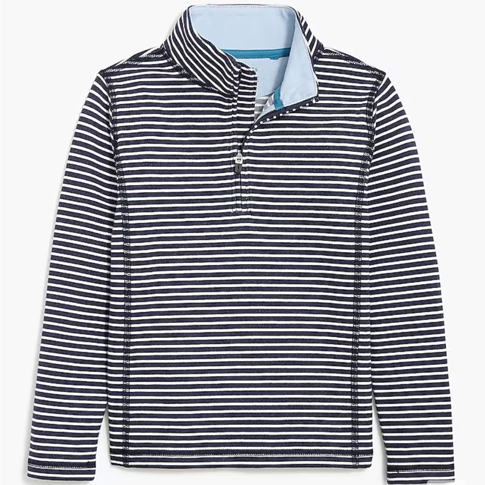 Striped Performance Half-Zip